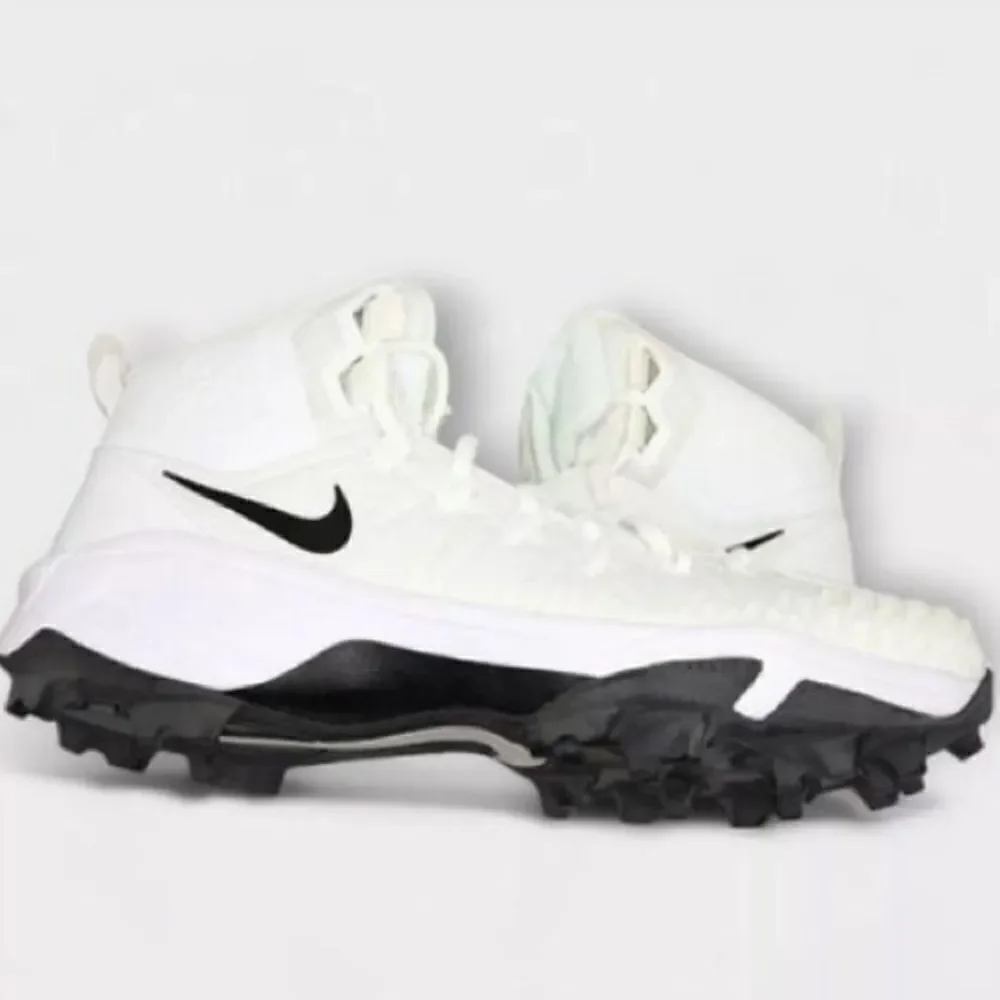 Nike Mens Size 15 Force Savage Rubber Football Cleats Cream White Black Athletic